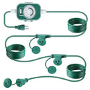 Feekoon 40 FT Extension Cord Splitter with Timer and 3 Outlet Plug, 16awg SJTW Outdoor Extension Cord with Multi Outlet Safety Cover for Holiday Lights Garden Patio Christmas Outdoor Decorations by GreenHaven Gardens