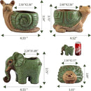 Small Succulent Pots with Drainage, Ceramic Animal Planter, Indoor Plant, Cute Cactus/Bonsai Flower Pots for Home Decor and Office Desk Decoration, A Set of 4 Pieces is Suitable as A Gift by GreenHaven Gardens
