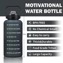64oz,100oz,128oz Large Motivational Water Bottle with Time Marker, Leakproof & BPA Free Half Gallon Big Water Bottle with Straw Handle Tritan Frosted Water Jug for Gym,Fitness,Outdoor Sports by CozyNest Decor