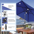 CROWN SHADES 9 Ft Patio Umbrella - Polyester Outdoor Umbrella with 30° Push Button Tilt, Patented Edge Connection Windproof Design for Patio, Pool, Garden & Table, UV Resistent by GreenHaven Gardens