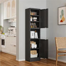 67" Tall Bathroom Storage Cabinet, Narrow Metal Floor Cabinet with 2 Doors and Adjustable Shelves, Freestanding Metal Locker for Laundry, Kitchen, Dining Room by CozyNest Decor