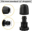 LUTER 12pcs 1/2 Inch Irrigation Fittings End Plugs, Drip Irrigation Fittings Tool Kit for (1/2" ID x0.6-0.63" OD) 16mm Drip Tubing Garden Irrigation System by GreenHaven Gardens