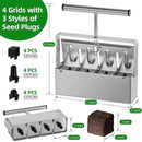Soil Blocker, Soil Block Maker for Seed Starting with Strong Hand Held, 4 Pcs 2-Inch Soil Blocking Tool for Grow Seedling, Seed Starter Soil Tray Garden Potting Soil, Indoor Outdoor Plants by GreenHaven Gardens