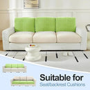 Large Backrest Cushion Covers Super Stretch Backrest Covers for 3 Cushion Couch Sofa, Couch Back Cushion Covers Featuring with Chenille Yarn (Softer Version, 3PC, Green) by CozyNest Decor