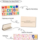 Personalized Name Puzzle for Kids, Personalized Baby Gifts Name Puzzles for Toddlers 1-3, 1st Birthday for Girls & Boys Wooden Alphabet & Shape Puzzle Montessor Toys for Kids by TinyTreasures Baby Boutique