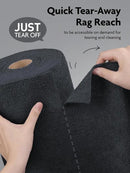 Fantasticlean Microfiber Cleaning Cloth Roll -75 Pack, Tear Away Microfiber Towels, 12" x 12", Reusable, Washable, Scratch Free, Ultra Absorbent Dish Rags for Car, Home, Garage or Shop (DimGray) by CozyNest Decor