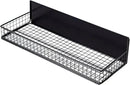 Magnetic Shelf for Fridge Magnetic Basket Organizer Wire Mesh Magnetic Holder Magnet Shelf Accessories for Office Kitchen Classroom Storage, Black-Low, 13.77" x 5.11" x 1.7 by CozyNest Decor