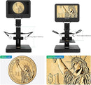JL246P 3 Lens 7'' LCD Digital Microscope 1000X, Biological Microscope with Prepared Slides for Adults and Kids,12MP for Coin Microscope Full Coin View, 32G Card, Multiple Lights by TinyTreasures Baby Boutique