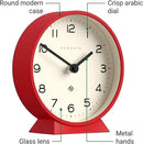 NEWGATE® M Mantel Echo Desk Clock | Modern Round Design | Red | Easy to Read Numbers | Contemporary Style for Desk, Table, Shelf or Bedside by CozyNest Decor