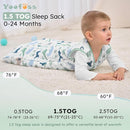 Yoofoss Baby Sleep Sack 6-12 Months, 1.5 Tog Baby Wearable Blanket with 2-Way Zipper, 100% Cotton Organic Fabric Winter Infant Sleeping Sack, Warm Soft Comfy by TinyTreasures Baby Boutique