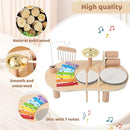 Promise Babe Wooden Musical Instruments for Toddlers 1-3, Percussion Instruments for Kids Baby Drum Set Xylophone, Montessori Educational Musical Toys, Gifts for Girls Boys Ages 3+ by TinyTreasures Baby Boutique
