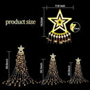 3 Pcs Christmas Decorations Star String Lights 3 Size 108/135/162 LED Waterproof String Lights with Christmas Tree Topper Lighting 8 Modes Waterfall Lights for Garden Yard Party, Warm White by GreenHaven Gardens