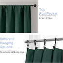 Simplebrand Ava Ever Green Blackout Curtains for Bedroom 63 Inch Length 2 Panels Set, Thermal Insulated Energy Saving Rod Pocket Window Treatment Curtains Blackout Drapes, W40 x L63 Inch, Ever Green by TinyTreasures Baby Boutique