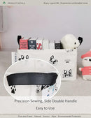 Rectangular Fabric storage box, decorative basket and finishing basket with handle are used for the storage of clothes, books and sundries (Bulldog) 14.9’’L ×10.2’’W×9.05’’H inches by TinyTreasures Baby Boutique