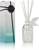 LOVSPA Reed Diffuser Set, Summer Linen Scented Oil Diffuser with Sticks, Home Fragrance Accessories for Bathroom Shelf Decor, Aroma Diffusers for Home or Office Desk, USA Made by CozyNest Decor