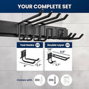 Garage Storage, Garage Organization, Garage Tool Organizer Wall Mount, Garden Tool Organization and Storage 32.1 Inches, Max 300lbs Adjustable Metal Hooks, Hangers Garden Yard Tool Rack, by GreenHaven Gardens