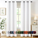 MIULEE Pure White Curtains for Bedroom Living Room 84 Inches Long 2 Panels, Thermal Insulated Room Darkening Drapes Grommet Top Solid Color Window Treatments W40 x L84 Inch by TinyTreasures Baby Boutique
