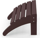 WestinTrends Outdoor Ottoman, Patio Adirondack Ottoman Foot Rest, All Weather Poly Lumber Folding Foot Stool for Adirondack Chair, Widely Used for Outside Porch Pool Lawn Backyard, Dark Brown by CozyNest Decor