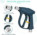 Sooprinse Short Pressure Washer Gun with Foam Cannon, High Pressure Washer Gun Snow Foam Lance with 1/4 Inch Quick Connector, 5 Nozzle Tips with Car Wash Mitt, 3000 PSI, 1 Liter by GreenHaven Gardens