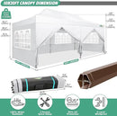 COBIZI 10x20 Pop Up Canopy Tent Heavy Duty with 6 Removable Sidewalls, Commercial Heavy Duty Pop Up Tent for Parties All Weather Waterproof and UV 50+ Wedding Tent with Roller Bag(Legs Upgraded) by GreenHaven Gardens