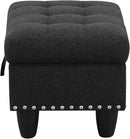 Ottoman Rectangular Storage Ottoman Bench, Footrest Stool Footstool with Lid for Living Room, Bedroom, Entryway, Brown, 28.5"x19.5"x17.5" by CozyNest Decor