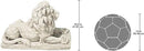 Design Toscano Lyndhurst Manor Lion Sentinel Outdoor Garden Statue, 27 Inch, Resin, Antique Stone Finish by CozyNest Decor