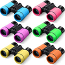 6 Pack Kids Binoculars Shock Proof Toy Binoculars Set for Age 3-12 Years Boys Girls Hunting Folding Small Telescope Birthday Gifts Bird Watching Educational Learning Camping Outdoor (Vivid Colors) by TinyTreasures Baby Boutique