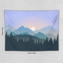 HZOHNAGO Mountain Tapestry Forest Mountain Sunrise Pattern Printed Wall Tapestry Wall Hanging for Bedroom Living Room Dorm 80" W x 60" H by CozyNest Decor