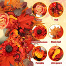 24" Fall Wreath for Front Door Outside - Sunflower, Pumpkin, Berry & Maple Leaves | Weatherproof Autumn Outdoor Wreaths with Hanger Hook for Thanksgiving, Harvest by CozyNest Decor