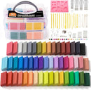 Shuttle Art Polymer Clay Kit, 50 Colors, Soft Oven Clay Kit, 19 Carving Tools and 10 Kinds of Accessories, Non-Stick, Non-Toxic, Ideal Gift for Kids by TinyTreasures Baby Boutique