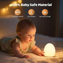 MediAcous Night Lights for Kids Room, Baby Night Light with 7 Colors Changing & Dimming Function, Rechargeable Kids Night Light with 1 Hour Timer & Touch Control, Up to 100H, Wood Grain by CozyNest Decor