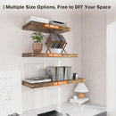 Floating Shelf, Set of 2 Wall Shelf, 30 in W x 12.75 in D x 2 in H Wooden Floating Wall Shelf with Invisible Brackets for Living Room/Bedroom/Bathroom/Kitchen Storage and Decor, Rustic Brown by CozyNest Decor