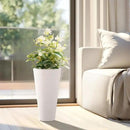 Kante Tall Round Planter Set of 2, 18 Inch Tall Decorative Planter Pots for Outdoor Indoor Garden Patio Front Porch (White) by GreenHaven Gardens
