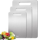 3 Pack Titanium Cutting Board - 100% Pure Titanium Cutting Boards For Kitche,Easy to clean, Double-sided food-grade Cutting Board For Meats, Fruits And Vegetables (M+L+XL) by CozyNest Decor