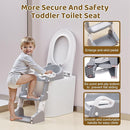 Potty Training Seat, 3-in-1 Toddler Toilet Seat with Step Stool Ladder, Splash Guard Anti-Slip Pad, Foldable Potty Chair with Soft Cushion for Toddler Kids Boys Girls by TinyTreasures Baby Boutique