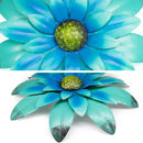 EASICUTI Blue Metal Flowers Wall Decor Metal Wall Art Decorations Hanging For Indoor Outdoor Home Bathroom Kitchen Room Bedroom Living Room Garden Patio Porch 12 Inch by GreenHaven Gardens