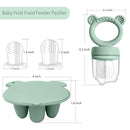 Silicone Baby Food Freezer Tray with Teething Popsicle Molds - Baby Fruit Feeder and Breastmilk Teether Combo by TinyTreasures Baby Boutique