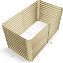 Land Guard 8x4x3ft Rectangular Galvanized Raised Garden Beds, Large-Capacity Metal Planter Box Outdoor, Durable Deep Raised Garden Bed 3ft Tall, Raised Beds for Gardening Vegetables, Cream Yellow by CozyNest Decor