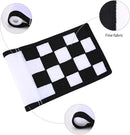 Golf Flag, Green Putting Green Flag,Solid Nylon and Checkered Training Flags for Indoor Outdoor Backyard Garden, Portable Golf Target Flags,8.7 * 6 inch (White-Black) by GreenHaven Gardens