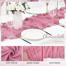 20 Pack Dusty Rose 10FT Cheesecloth Table Runner 20 x 120 Inch Long Rustic Gauze Fabric Cheese Cloth Table Runner for Wedding Bridal Baby Shower Table Decorations Boho Sheer Birthday Party Table Decor by CozyNest Decor
