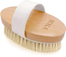 Dry Brushing Body Brush SCALA Natural Bristle Body Brush, Soft Body Exfoliating Brush Scrub for Dead Skin, Cellulite, Lymphatic Drainage, Blood Flow – Thicker & Stronger Medium Strength by CozyNest Decor