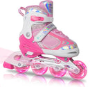 Nattork Blade Roller Skates for Boys with Light Up Wheel, Outdoor & Indoor Illuminating Black Inline Skates for Boys Little Kids Toddler Ages 5-8 4 5 6, Beginners by TinyTreasures Baby Boutique