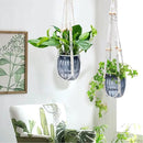 Small Hanging Planters Self Watering 5 Inch, 3 Set Hanging Plant Pot for Indoor Outdoor Plants, Hanging Flower Pots with Drainage Hole & 2 Kinds of Plant Hangers for Garden Home Decor by GreenHaven Gardens