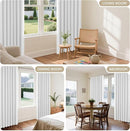 Joydeco 96 Inch 60% Blackout White Curtains 2 Panels, Elegant Semi Sheer Curtains for Bedroom, Thermal Insulated Black Out Drapes for Living Room, Rod Pocket Back Tab Drapes(W52 x L96 Inch,Pure White) by TinyTreasures Baby Boutique