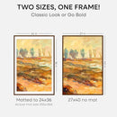 Homeforia 27x40 Poster Frame Brown, High End Dark Oak 27x40 Large Wooden Frame with Mat 24x36, 27 x 40 Walnut Wood Picture Frame Matted to 24 x 36, 40x27 Thin Frame, Tempered Glass, Wall Kit, Set of 1 by CozyNest Decor