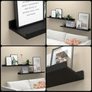 35.4 Inches Long Floating Shelves Wall Mounted, 2 Set Modern Black Wall Shelf for Bedroom, Nursery Book Shelf with Lip, Picture Ledge Shelf for Wall Decor Living Room Bathroom Kitchen- Black by TinyTreasures Baby Boutique