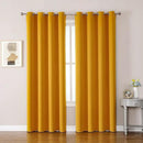 ChrisDowa Room Darkening Curtains 102 Inches Long 2 Panels Set for Living Room, Grommet Thermal Insulated Blackout Curtains for Bedroom (Mustard Yellow, 52 x 102 Inch) by CozyNest Decor
