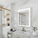 WELLFOR LED Bathroom Vanity Mirror 28 x 36 Inch, Lighted Anti-Fog Dimmable Mirror, IP44 Waterproof Wall Mounted Makeup Mirror, Packed with US Standard Plug and Touch Switch, (Horizontal/Vertical) by CozyNest Decor