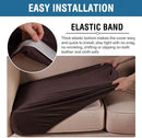 H.VERSAILTEX Velvet Stretch Couch Cushion Cover Plush Cushion Slipcover for Chair Loveseat Sofa Cushion Furniture Protector Seat Cushion Sofa Cover (3 Piece XL Sofa Cushion Covers, Brown)