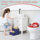 Potty Training Toilet Seat with Kids Step Stool Anti-Slip Toddler Potty Seat with Soft Cushion, Baby Potty Training Set Toddlers Toilet Seat for Boys and Girls (DarkBlue) by TinyTreasures Baby Boutique
